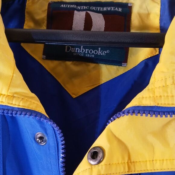 Vintage Dunbrook Men's blue/yellow Windbreaker - Picture 5 of 7
